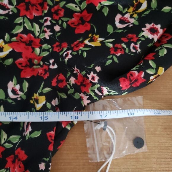 Dex NWT Xsmall Small Medium Long Sleeve Floral Print Faux Wrap Maxi Dress - Picture 6 of 16